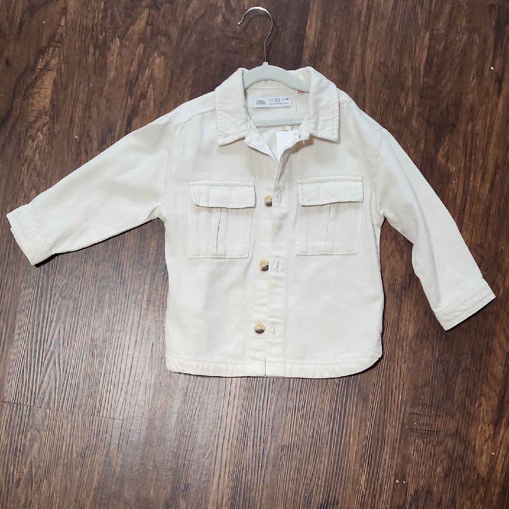 Zara Kids Cream Jean Jacket